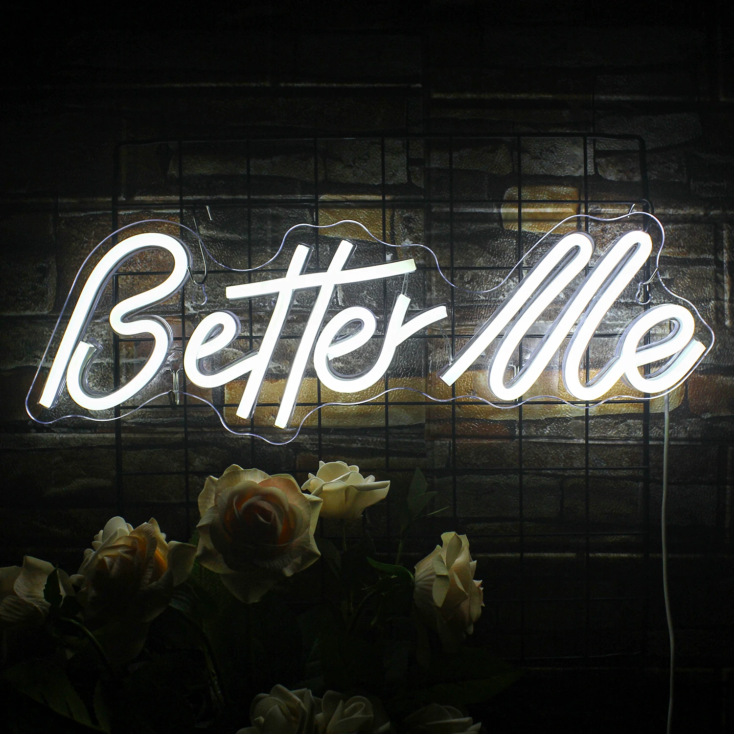 Better Me LED Neon Light Sign Home Art Wall Wedding Bar Club Bedroom Aesthetic Room Birthday Party Decorate Neon Sign better together neon sign led light home art wedding bar bedroom aesthetic room birthday party clue wall decorate gift