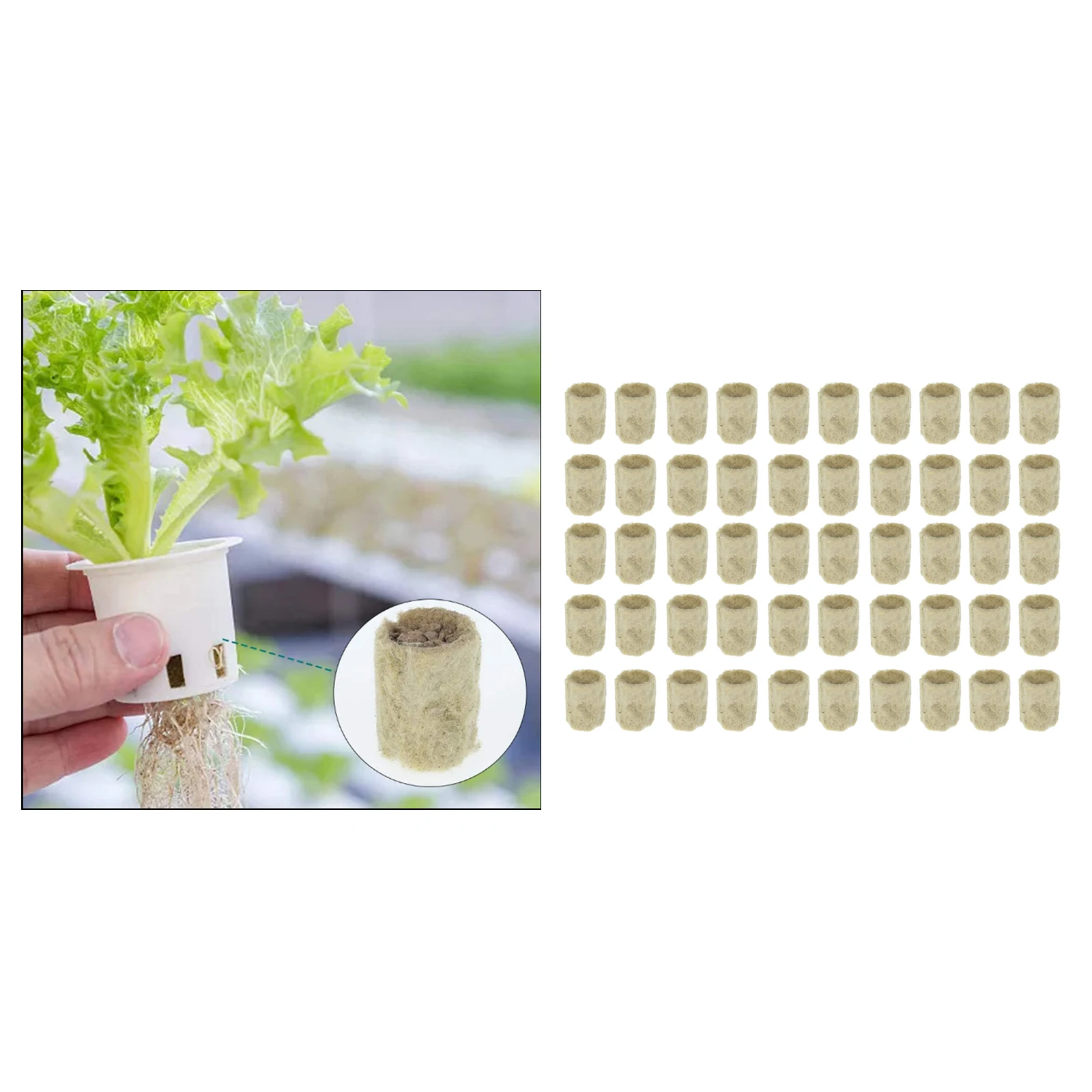 Rock Wool Cubes Starter Sheets, Starter Plugs,Hydroponic Grow Media for