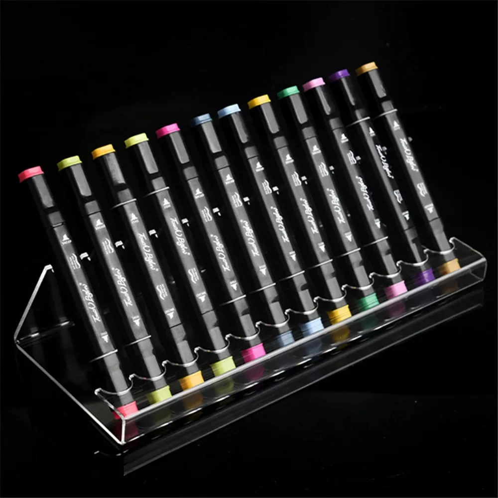 6/12 pens Acrylic Pen Stand Pen Holder Stationery Display Stand Makeup Eyebrow Pen Holder Test Tube Rack DC05 2
