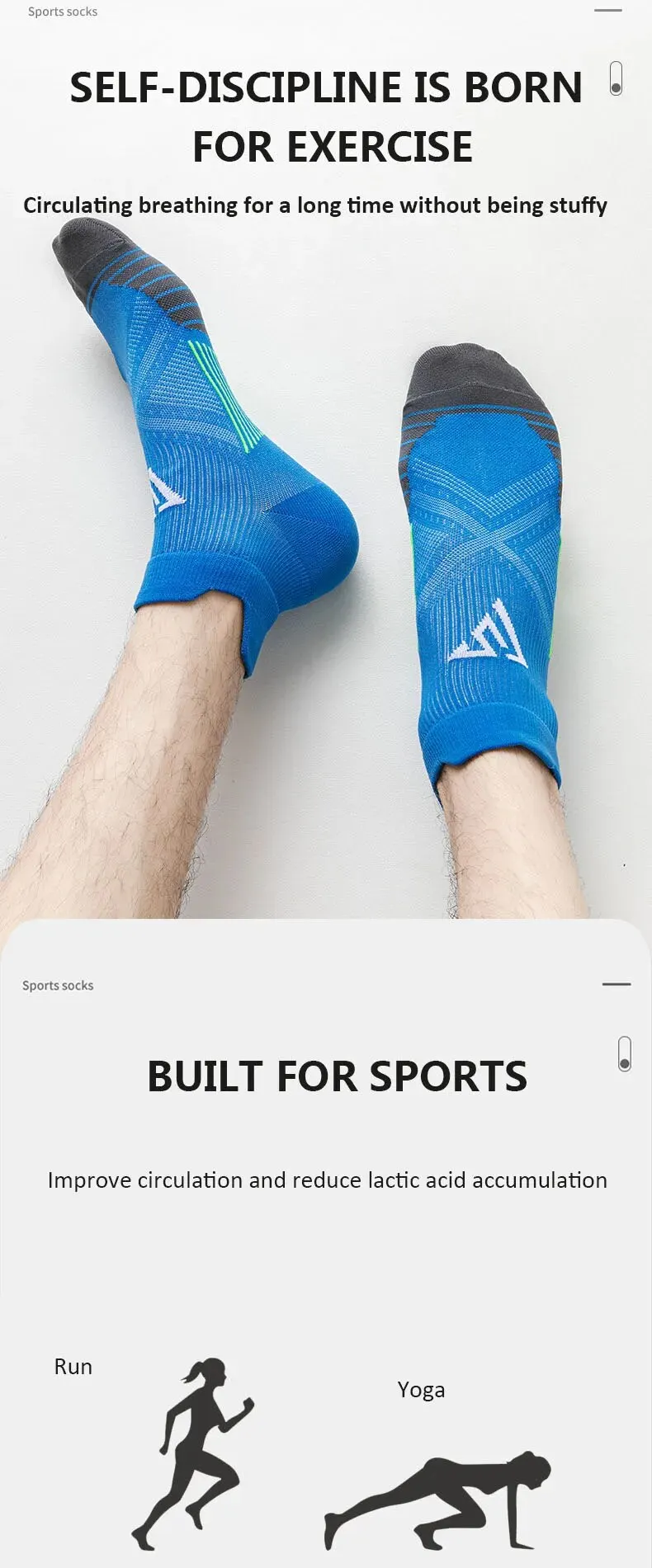 Running Ankle Socks - 4 Pairs Athletic Breathable Mesh Quick Dry Socks for Men & Women