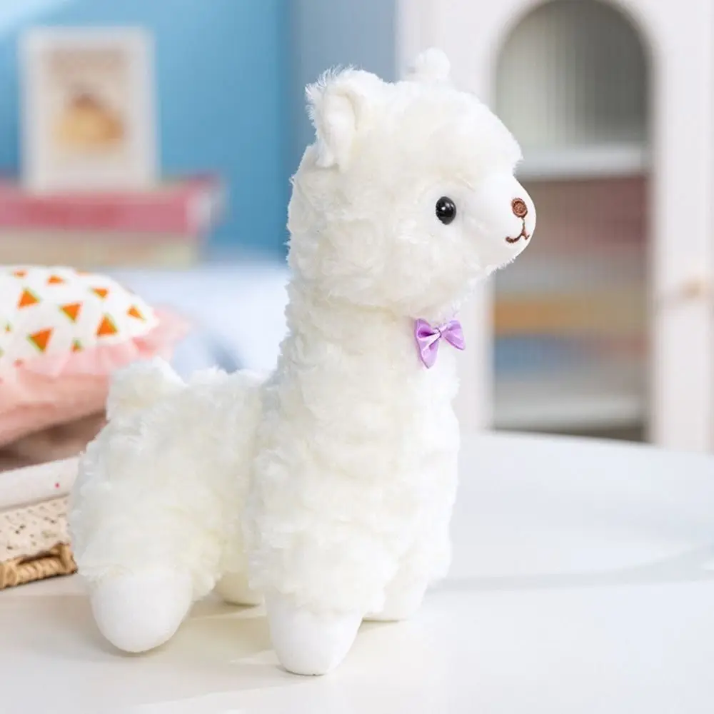 25cm 사이즈 알파카 봉제인형 부드러운 소재 화려한 디자인 봉제 동물 스탠딩 자세 귀여운 스타일 마스코트 양 인형