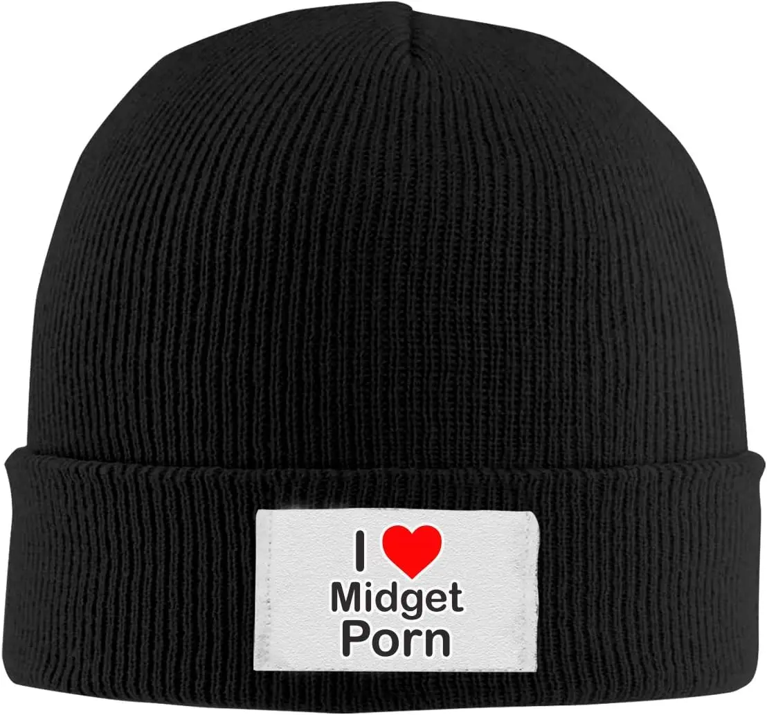 Mens Womens I Love Midget Porn Knit Beanie Hats 100% Acrylic Skull Caps