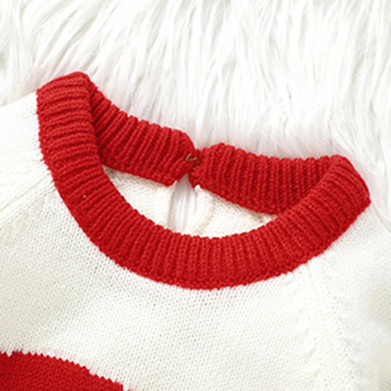 Infant Toddler Baby Boy Girl Knit Sweater Blouse Pullover Santa Clause Sweatshirt Warm Crewneck Long Sleeve Tops Christmas