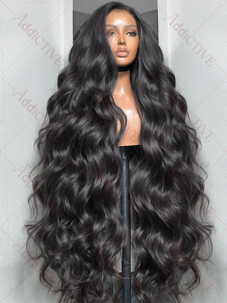 Human Hair Wig 40 Inches HD Body Water Wave Transparent Lace Front Human Hair Wig 13x4 Lace Frontal Brazilian Remy Hair