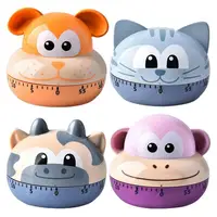 Cooking Timer 60 Minutes Increase Efficiency Cat Dog Cartoon Animal Mechanical Timer Alarm Timer Household Supplies 1