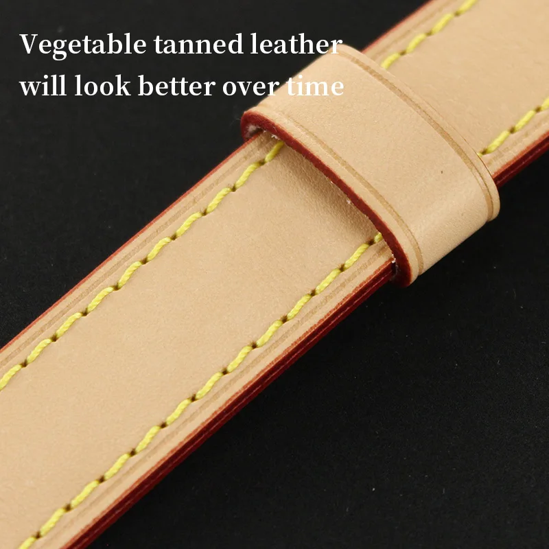 Handmade by ValueBeltsPlus VBP Vachetta Leather Strap Extenders Extensions - Choice of 3 Lengths Chocolate / Gold Tone / 10 inch