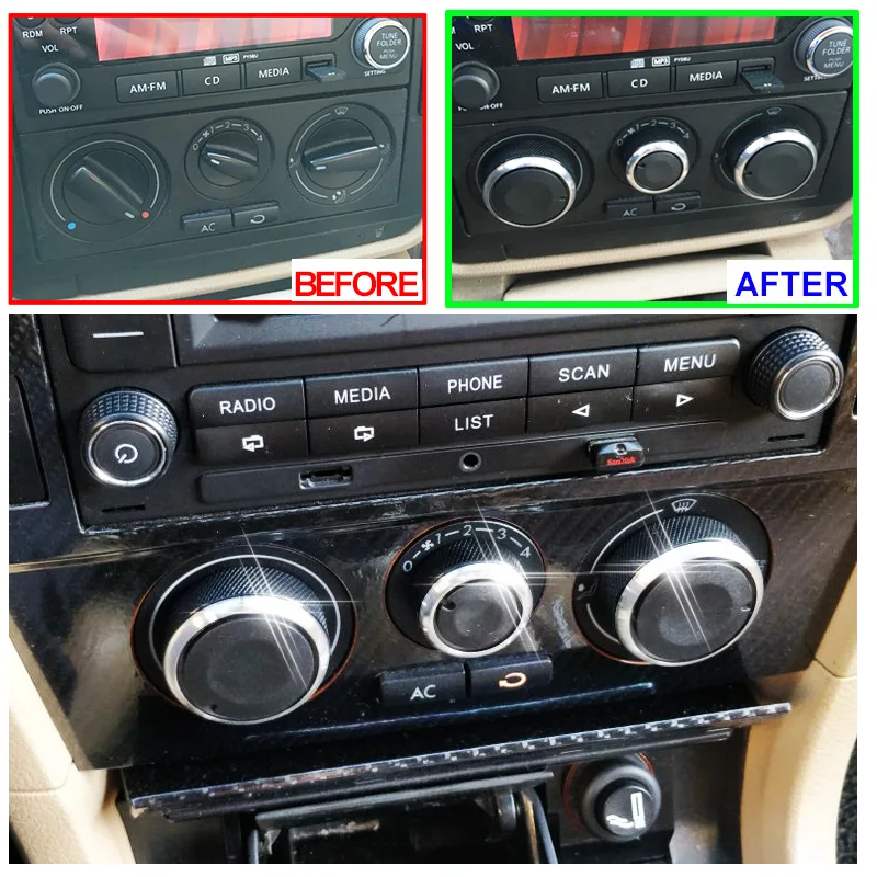 3PC 히터 기후 제어 스위치 노브 Skoda Octavia 1U AUDI A3 8L MK1 VW 신차 에어 컨디셔닝 다이얼 노브