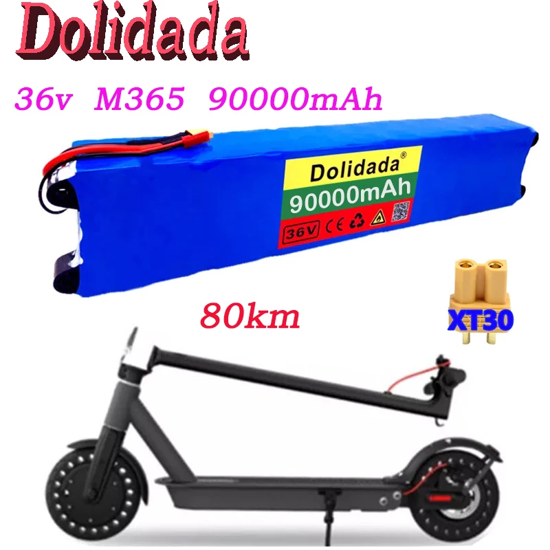 

10s3p 36V 90ah Batterij Ebike Accu 18650Li Ion 500W High Power Grote Capaciteit 42V Motorfiets Scooter Met Lader