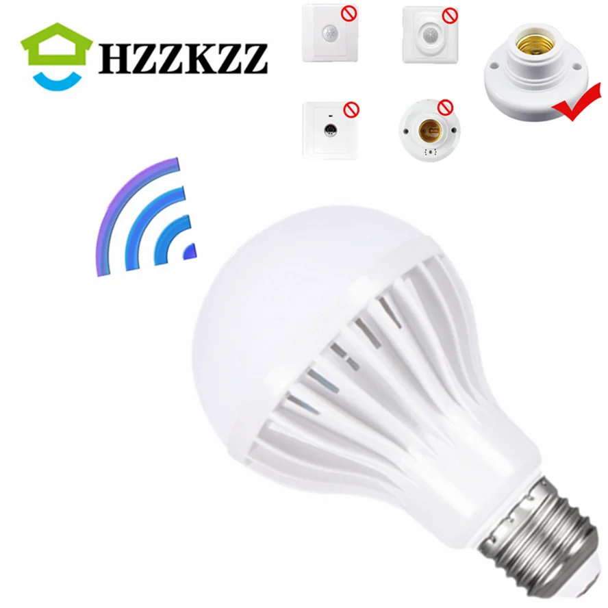 SellingLEDSoundBodySensorLampE27220V230V240VLedBulb3w5w7w