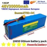 Nouveau 13S3P 48v 30Ah batterie Lithium-Ion 48v 30000mah 1000w pour 54.6v batterie électrique puissante avec BMS 1