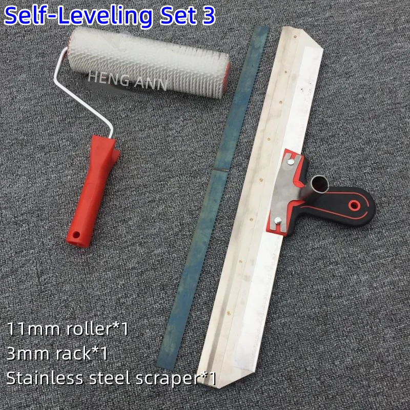 Cement Self-leveling Kit Epoxy Floor Paint Roller Blade Spike Construction  Tool