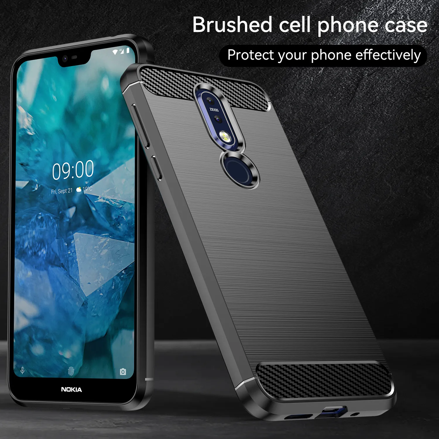 Luxury Shockproof Matte Silicone Case - Premium Anti-Scratch Carbon Fiber Protective Cover