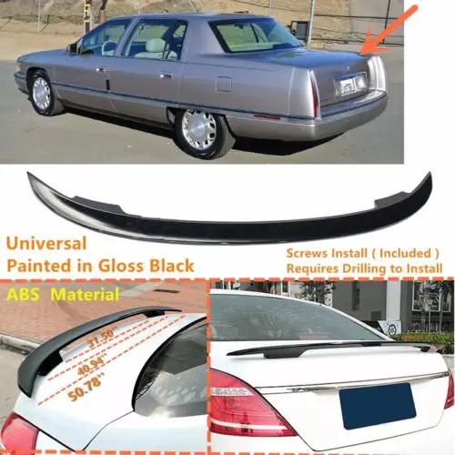 

Fit For 94-99 Cadillac DeVille ABS Plastics Spoiler Universal Trunk Sedan Rear Wing Body Kit Accessories