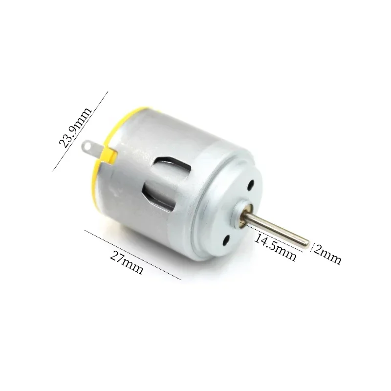2pcs 미니 260 모터 RC-260SA-14240 고속 14000RPM DC6V-12V RC 애플리케이션용 24mm 원형 롱 샤프트가 있는 강력한 자기 모터