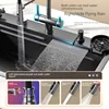 Stainless Steel Kitchen Sink with Waterfall Washbasin Embossed Large Single Slot Household Undermount Basin Dishwasing Sinks 3