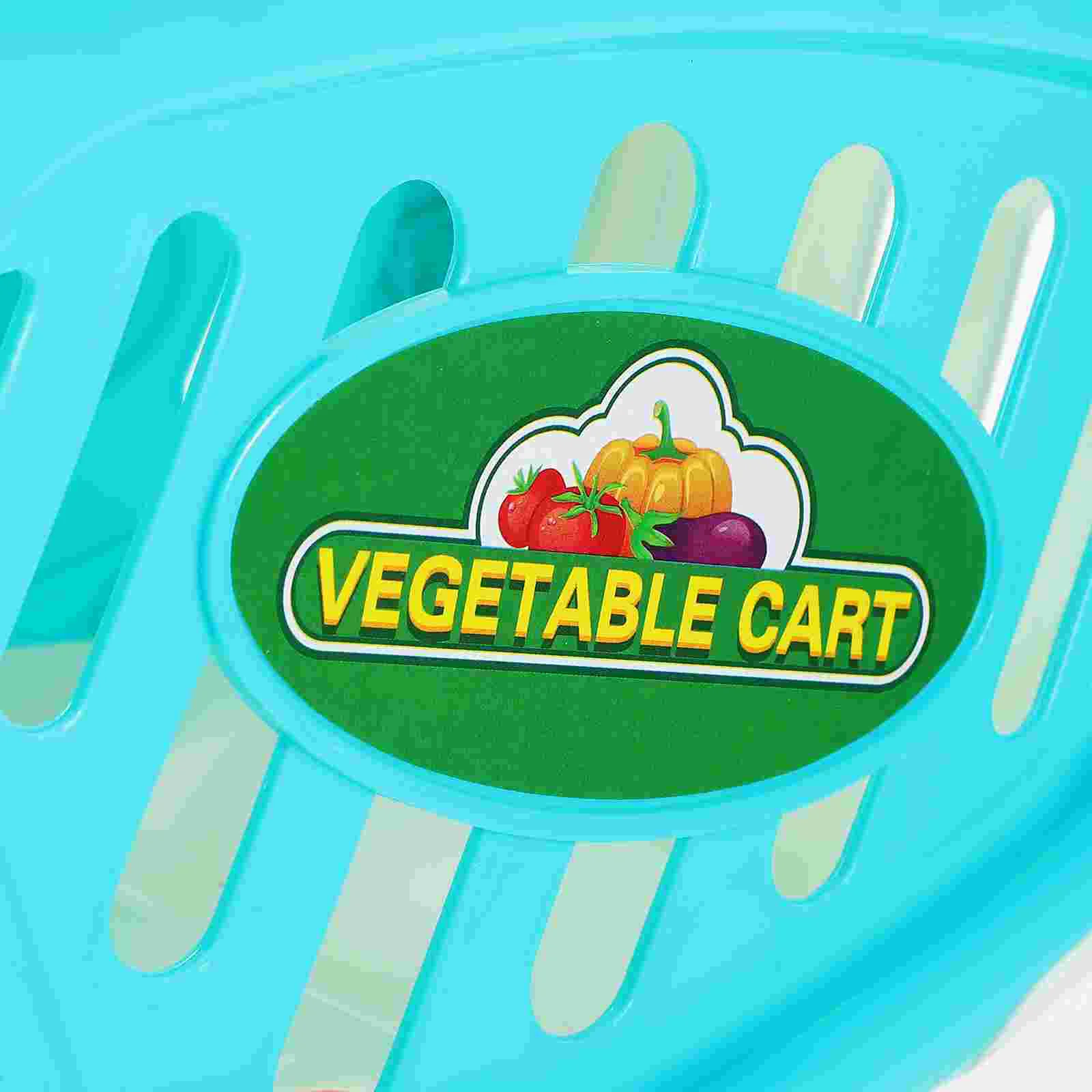 Children's Shopping Cart Learn to Walk Toy Toys Kids Playing Mini Storage Supermarket Simulated Trolley Plastic 3