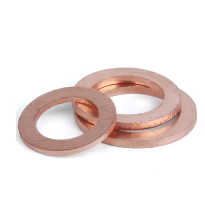 Solid Pure Copper Oil Plugs Washer o-ring Gasket Motorcycle Sump Flat Sealing Spacers M5 M6 M8 M10 M12 M14 M16 M18 M20 M22 M24