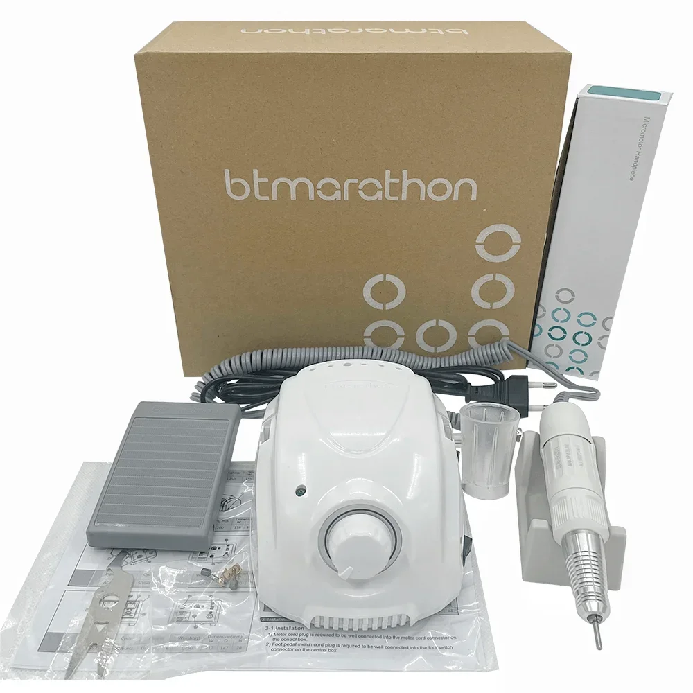 65W Electric Nail Drill BT Marathon Champion-3 Micromotor Control Box DC30V 35000RPM H200 Handle Milling Machine Manicure Machin 2