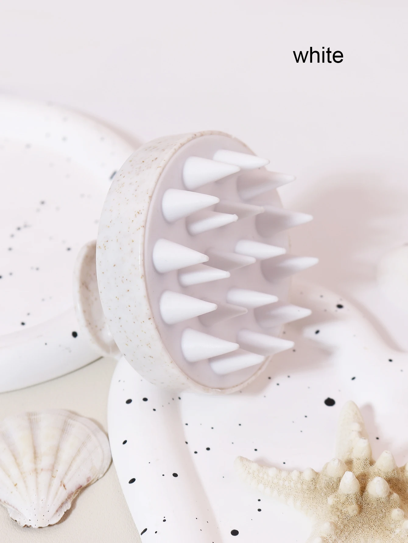 1PCS scalp massage shampoo brush, soft silicone hair used to remove dandruff and exfoliate 4