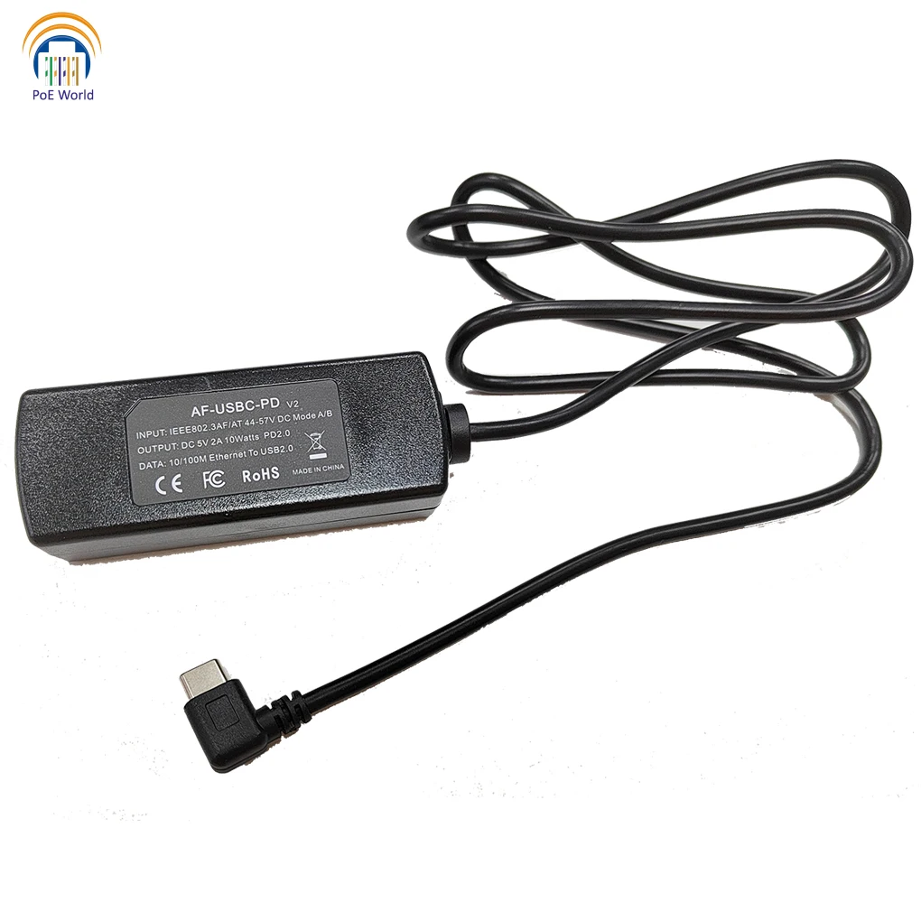 POE to USBC Converter IEEE PoE to USB-C Power and