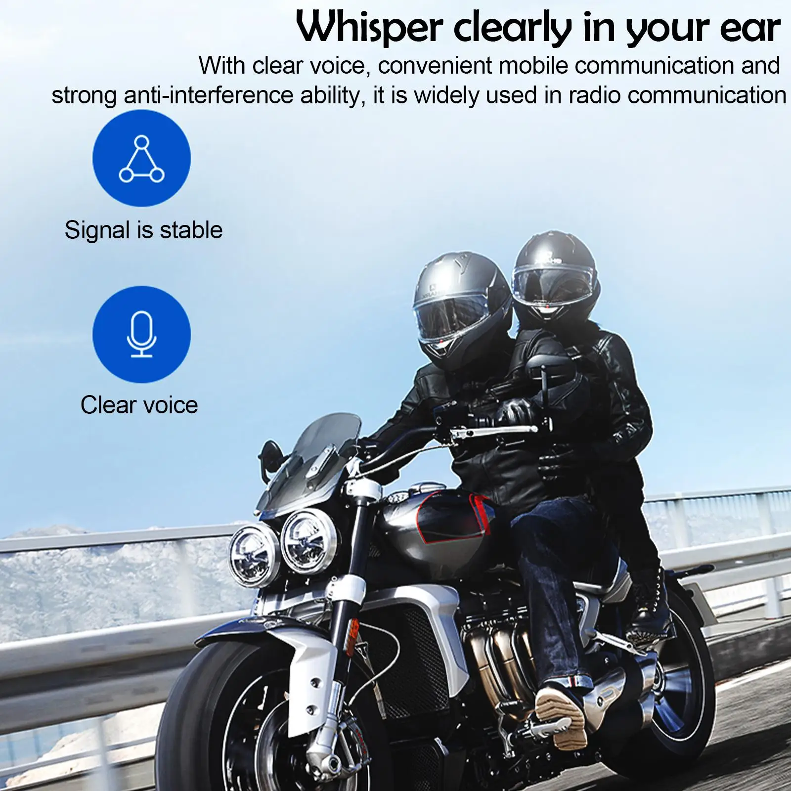 VINGVO Casque de moto casque Bluetooth Casque de moto Talkie-walkie