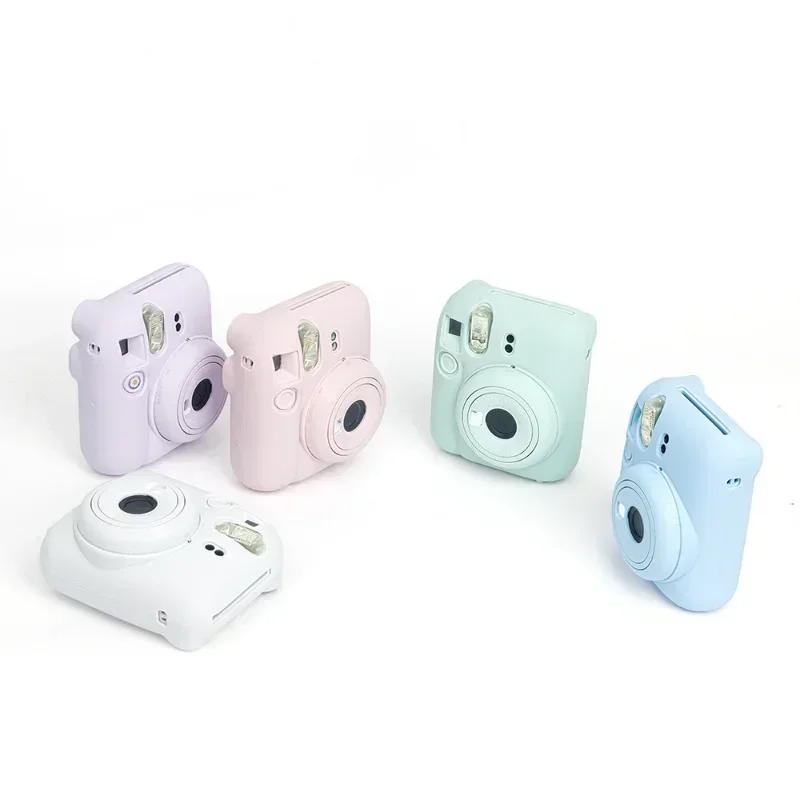 Camera Silicone Case for Fujifilm Instax Mini12 Shell Protective Cover Soft Shell Solid Color Scratch-proof Mini 12 Case