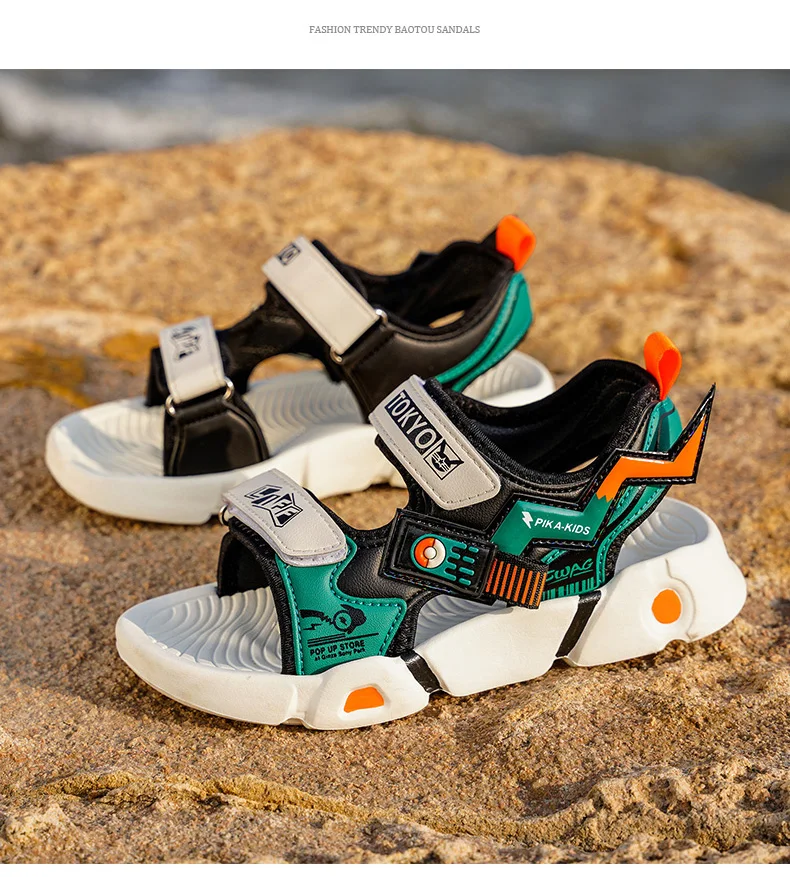 WKPK Fashion Casual Kid Sandals Summer Breathable Boy Beach Shoes Comfortable Soft Lightweight Non-slip Children Outdoor Sandals Sandal for girl