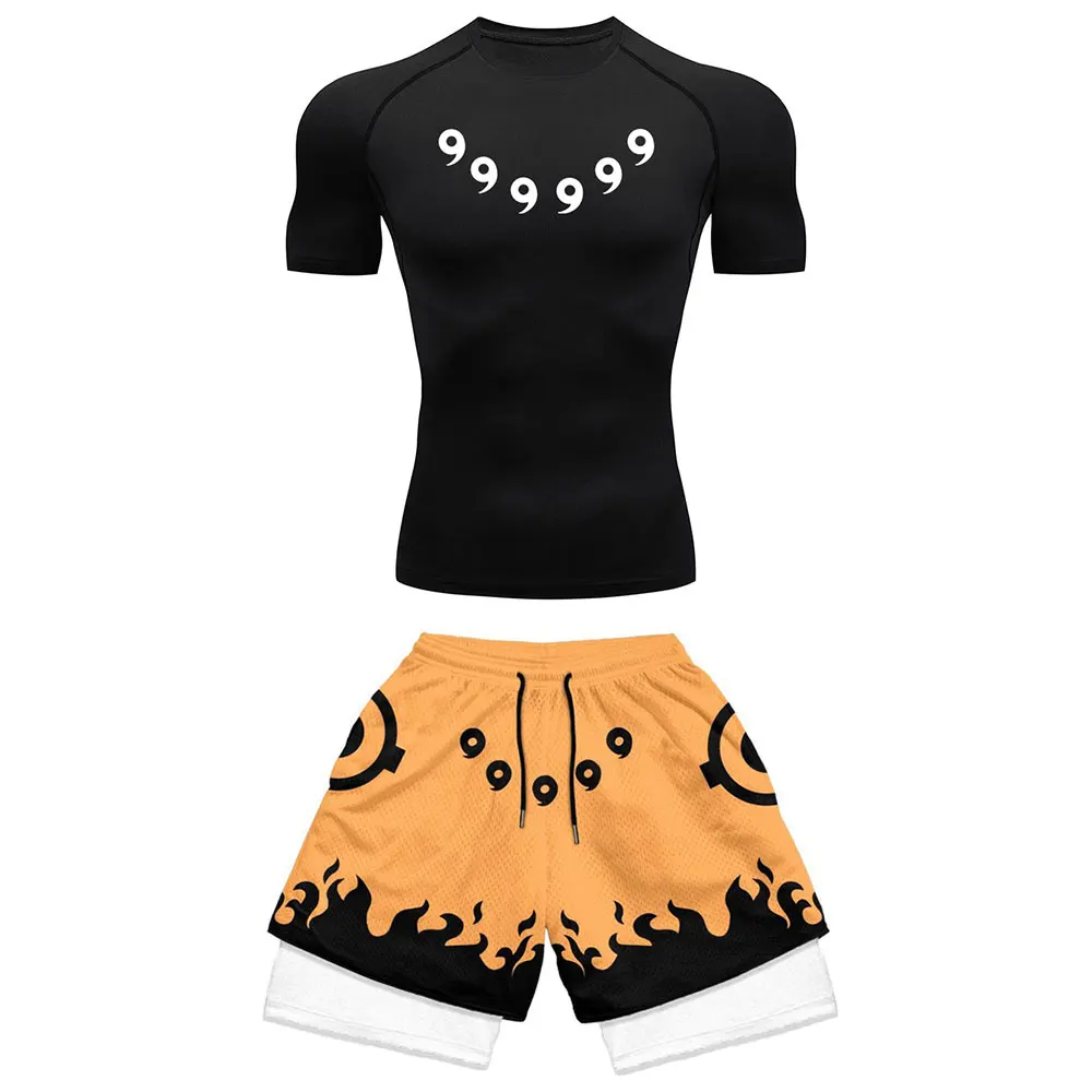 Anime Shirt+Gym Shorts 2PCS 3