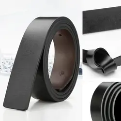 Replacement Luxury Brand Designer Craft DIY No Buckle Girdle 3.3cm with Hole Genuine Leather Belt Classic Waistband