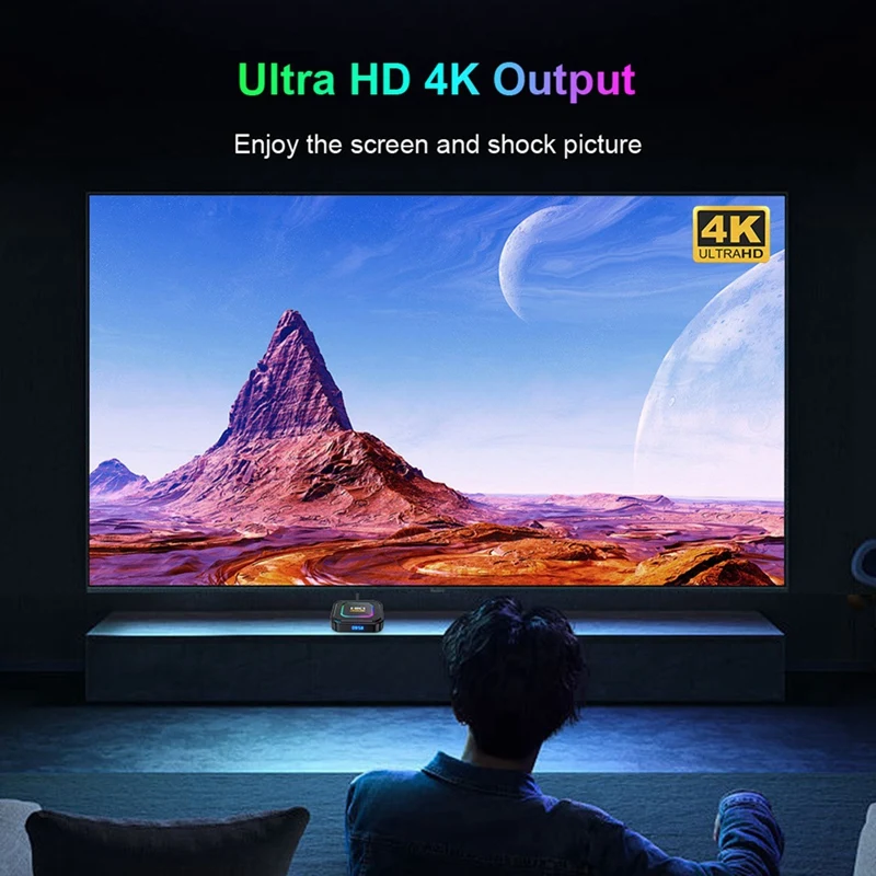 음성 미디어 플레이어 스마트 TV 박스, 안드로이드 13, RK3528, HDR10, 8K RGB 라이트, BT 5.0, 와이파이 6, 4 + 32G