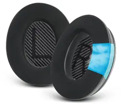 Enhanced Comfort Cooling Gel Ear Pads with Memory Foam for Over-Ear Headphones (Black) (Black)