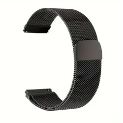 Elegant Milanese Loop Magnetic Bracelet Strap, 44mm/40mm in Timeless Style - 22MM watch band (Black)