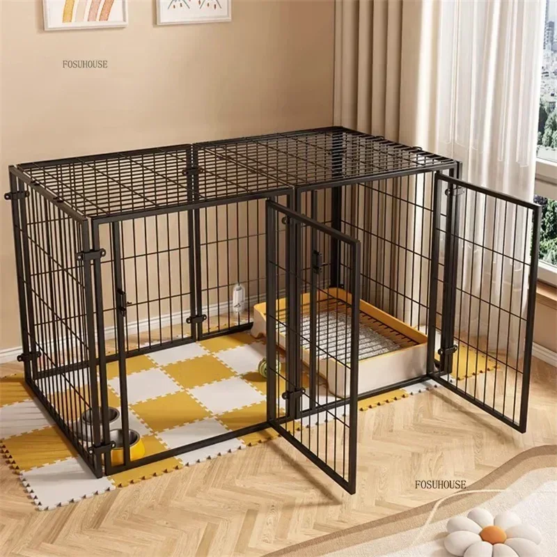 실내 간편 고양이 케이지 가정용 애완동물 울타리 점프 방지 고급 단조 철제 애완동물 게이트 야외 고양이 울타리 고양이 용품