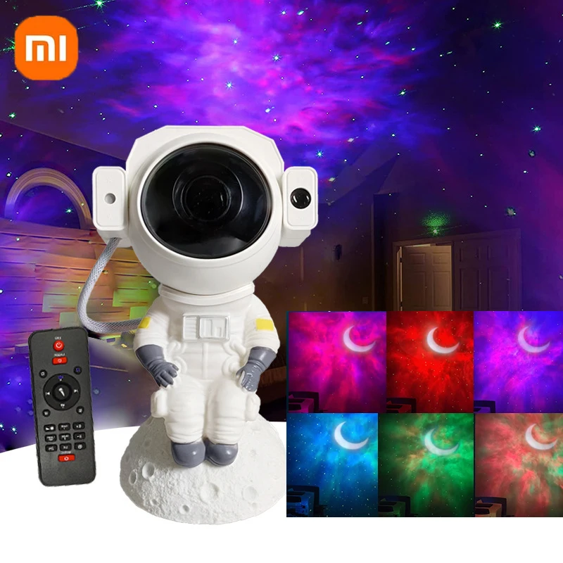 Xiaomi Astronaut Porjectors Led Night Light Starry Sky Star E Galaxy Porjectors Moon Lamp Colorful For Children Room