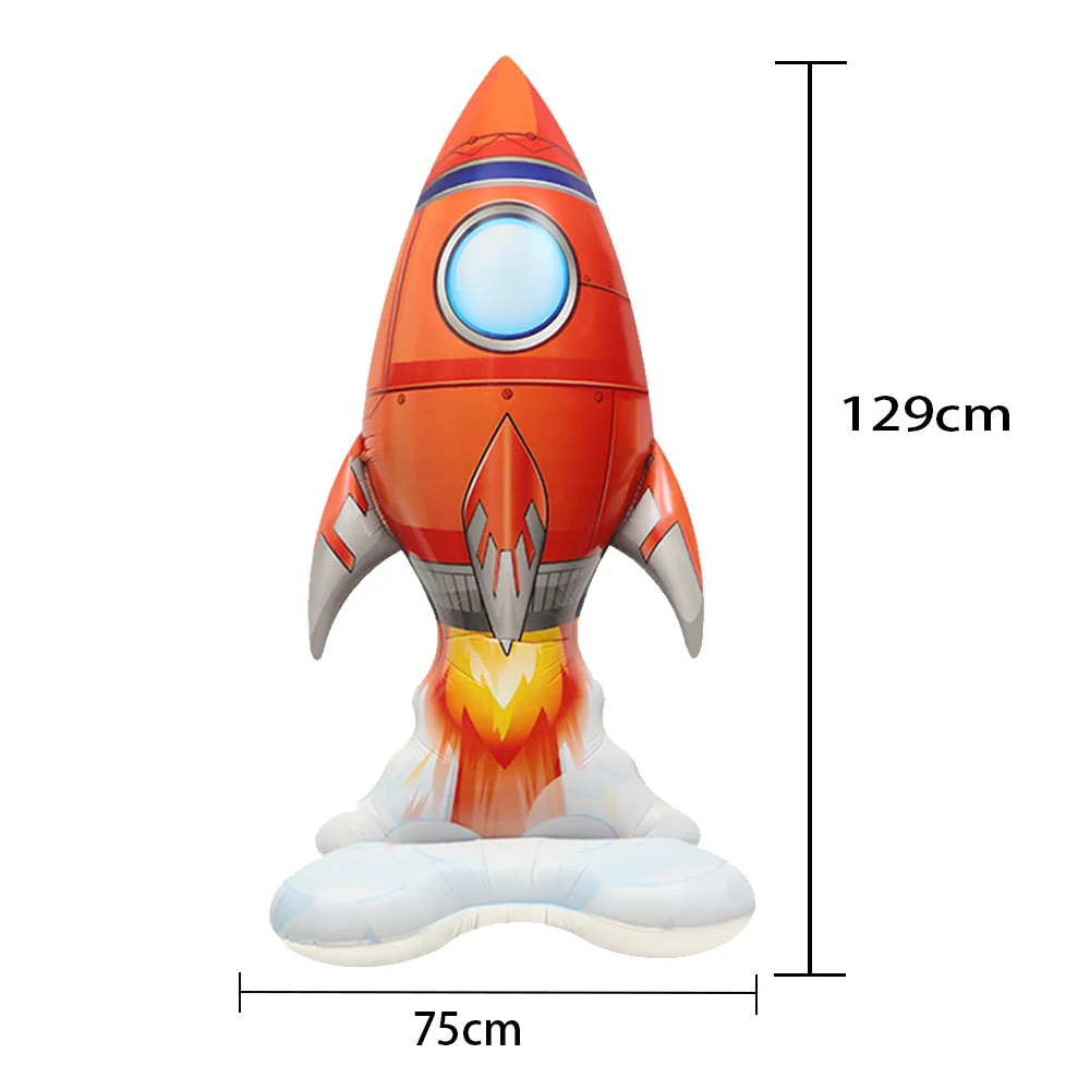 Foil Balloons 4D Standing Astronaut Rocket for Kids Party Decorations