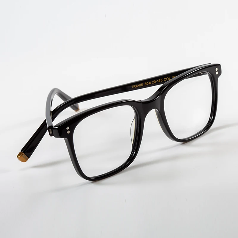 Herren-Brillengestell im Johnny Depp TRAVIS-Stil, transparente Gläser, Markendesigner, Computerbrille, Vintage-Stil für Männer – Detail 7
