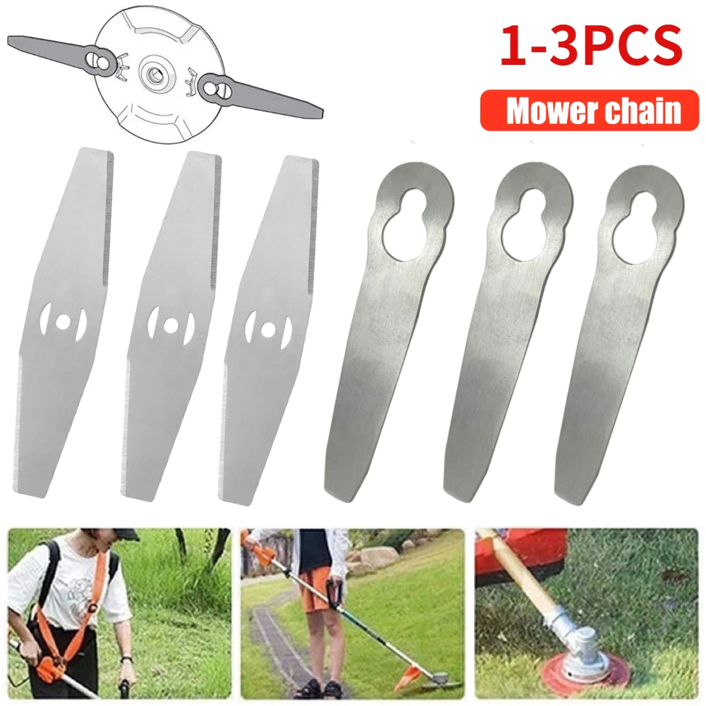 Stainless Steel Grass Trimmer Head Replacement Blades Spare Knives Grass Trimmer Lawn Mower Accessories Garden Tool 1-3pcs grass trimmer head grass rope mower accessories