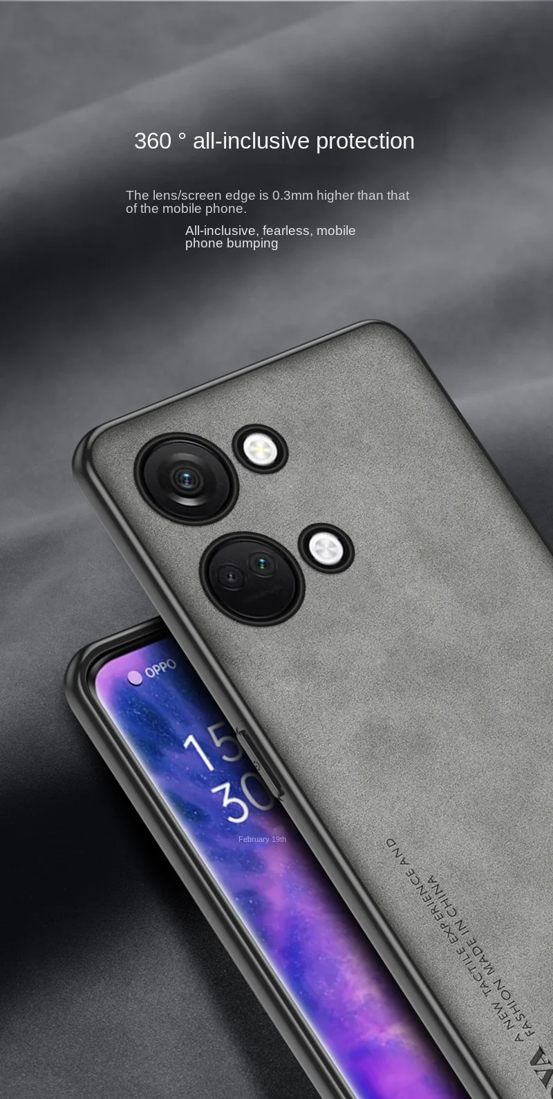 Phone Case For Oneplus Soft Suede Pu Leather Lens Protection Cover_voghion.com