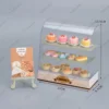 Miniature Shop Cake Bread Dessert Cabinet Bakery Store Room Display Handcraft Dollhouse Stand Food Items Scenario Display Show 1