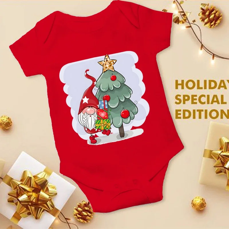 

Christmas Santa Claus New Born Baby Bodysuits Clothes Ropa Toddler Girl Boy Red Cotton Romper Jumpsuit Outfit Christmas Gifts