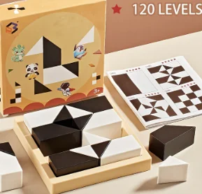 120 Level Hidden Block Puzzle: 3+ Years, ABS Material, Enhances Logic and Spatial Reasoning, Suitable for 3-8 Year Olds