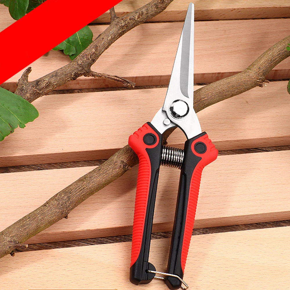 Pruner Gardening Hand Pruning Shear Straight Stainless Steel Blades Ultra Sharp Garden Scissors For Flowers Harvesting Fruits garden scissors pruning shears garden tools garden pruner