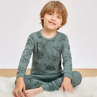Baby Kids Pajamas Sets Cotton Boys Sleepwear Suit Winter Girls Pajamas Cartoon Cat Pijamas T-shirt+Pants 2pcs Children Clothing 2