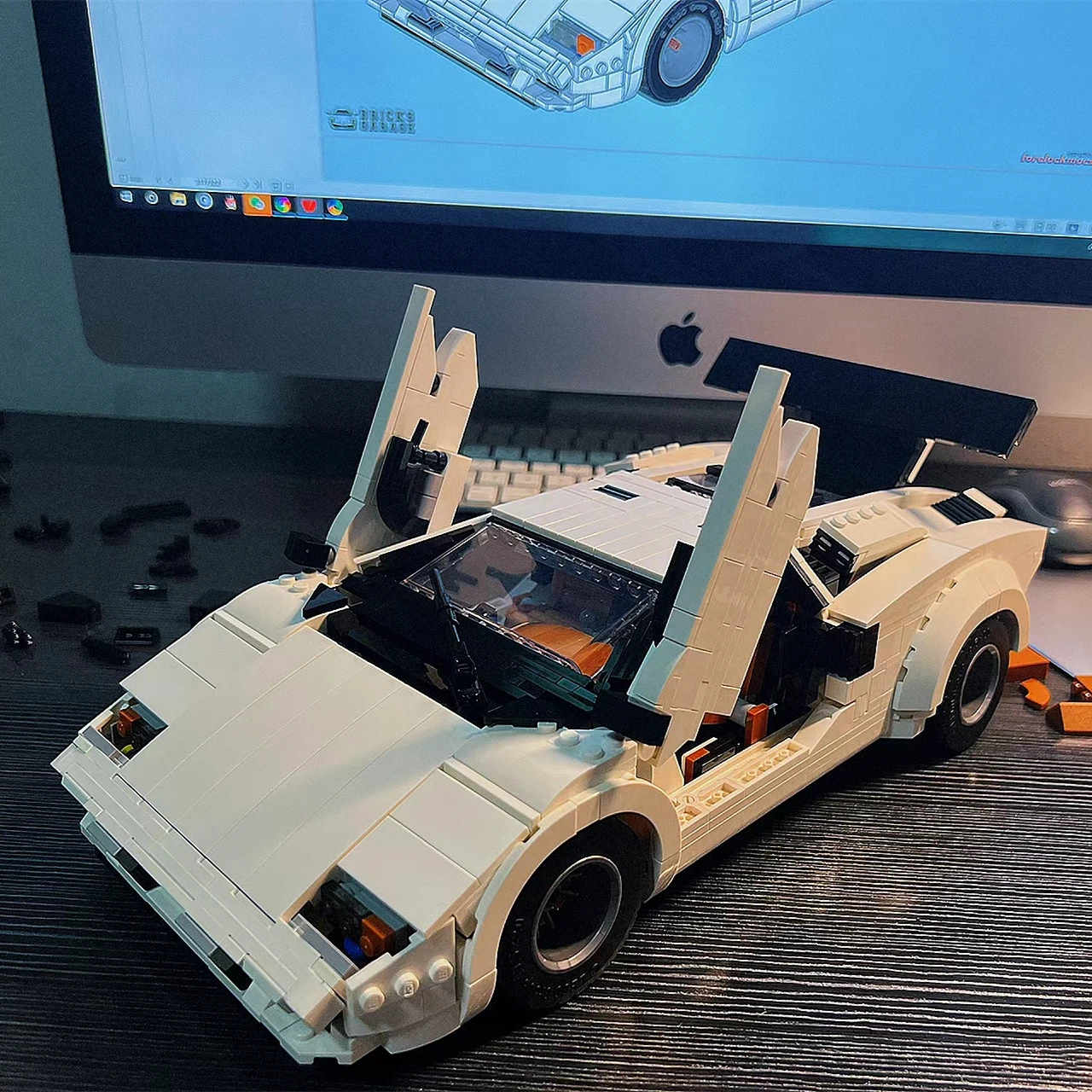 

IN STOCK Lamborghinii Countach Racing Car 1458pcs Racer Creativity MOC 82416 10295 Technolog Building Blocks Bricks Toys