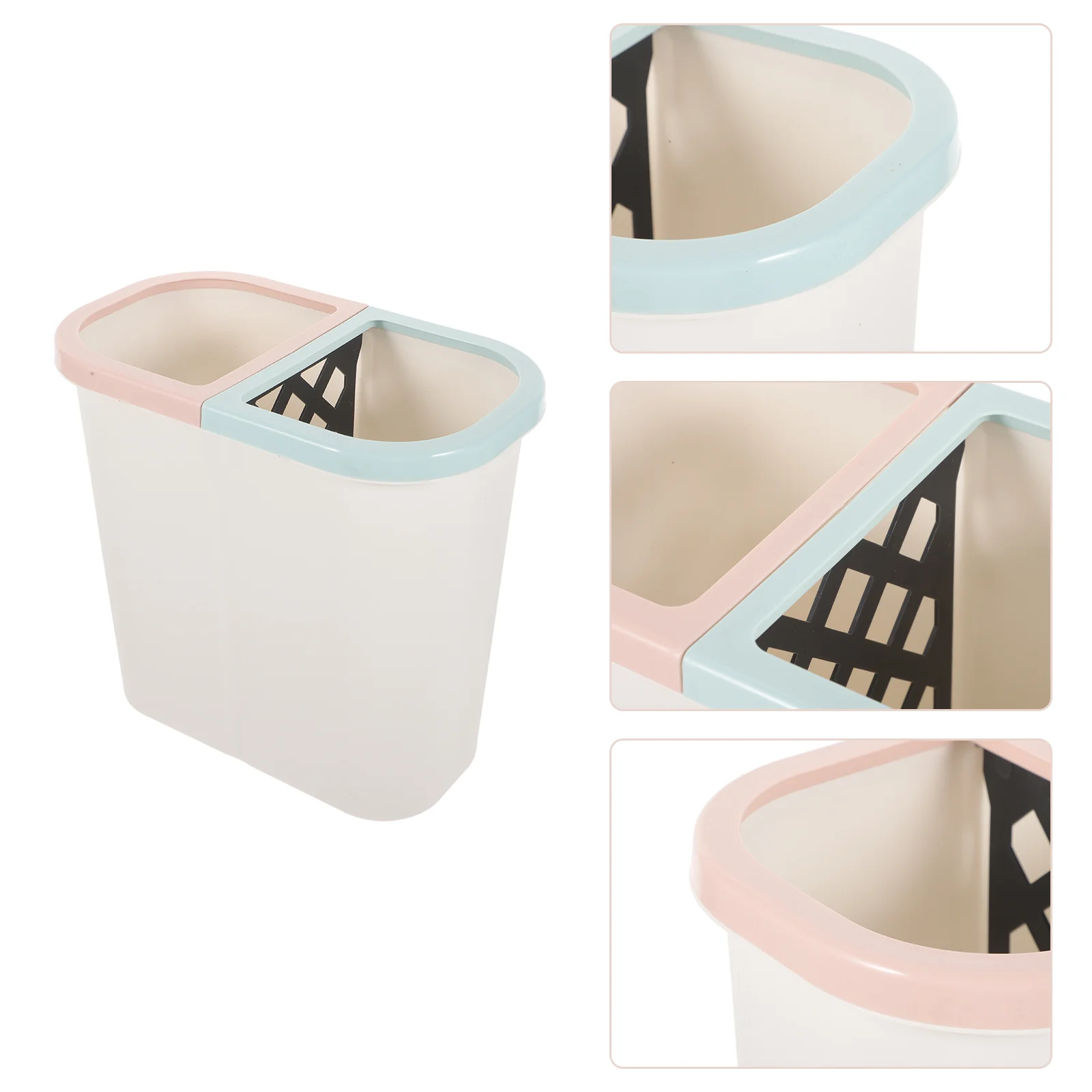 

Dual Trash Can Plastic Recycle Bin Dual Compartments Garbage Can Dry Wet Waste Can Classified Trash Can Rubbish Bin