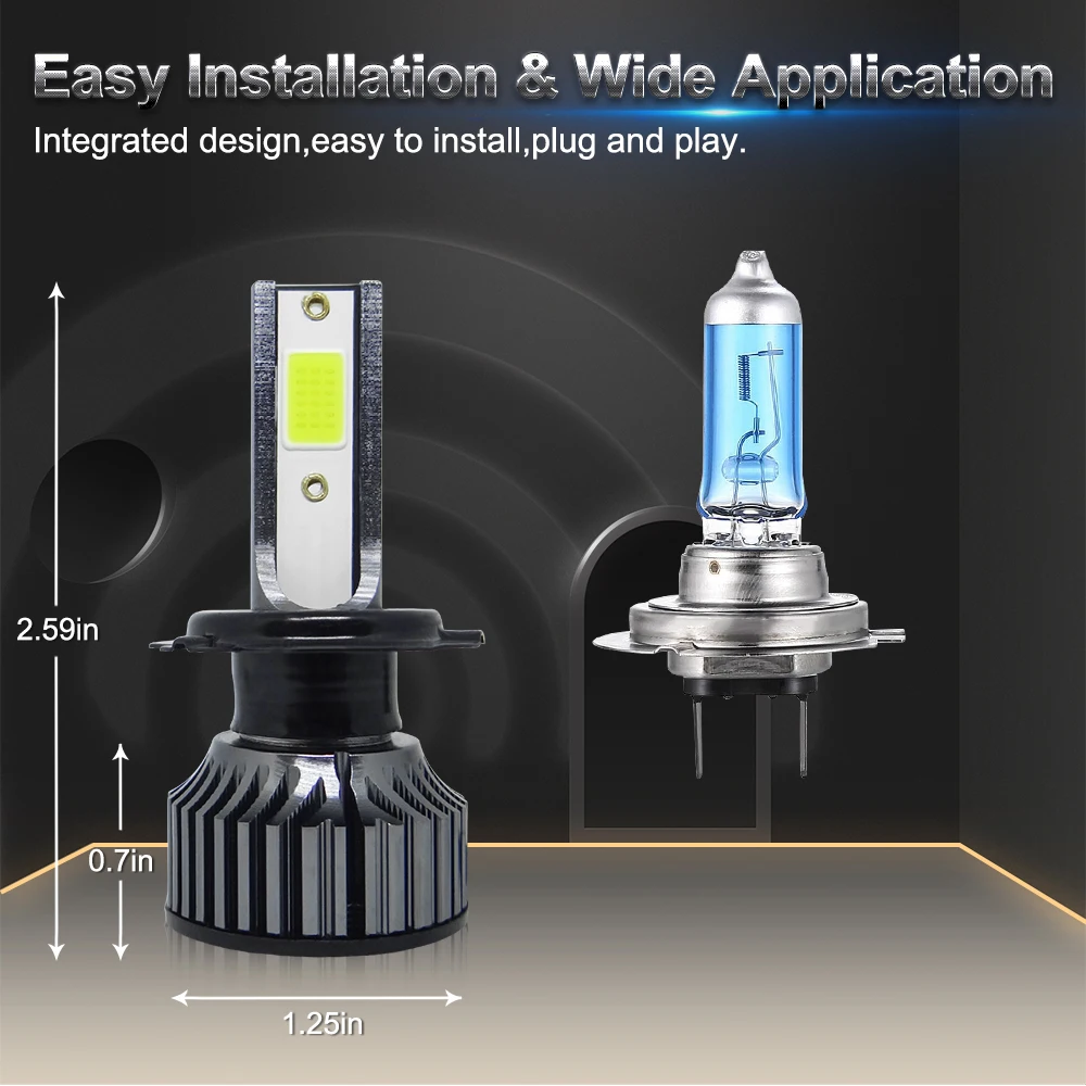 Led Car Lights Led Lights Led Bulbs Led Headlights Led Car Headlights Car Headlamps Mini Led Car Headlight Bulbs H7 H4 H1 H3 9005 HB3 9006 HB4 H11 Led H8 H9 H16 H27/880/881 72W 16000LM