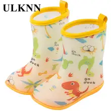 

Children's Rain Boots Kid's Wholesale Girl's Water Tube Of PVC Printing Baby Galoshes Private Pupils Antiskid Pink Rain Shoes