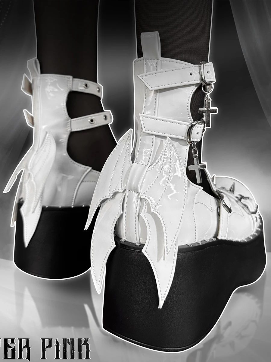 Original Lolita Punk Y2K Chunky Heels New 2024 Spring Hot Girl Thick Bottom Round Head Pumps Women Paltform Shoes