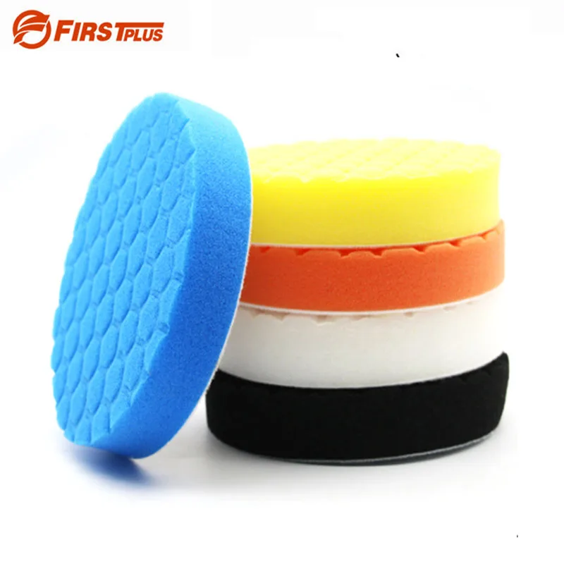 5* Sponge Polishing Pad Car Paint Grinding Pads Clean Brush Tools for Car Polisher 75 100 125 150 180mm with Adhesive Pad