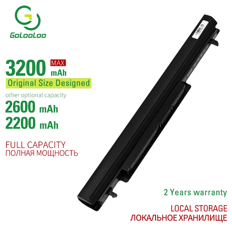 Golooloo A41-K56 Аккумулятор для ноутбука ASUS K46 K46C K46CA K46CM K56 K56CA K56CM S46C S56C R505CA A32-K56 A42-K56 |